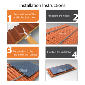 UISOLAR Ventes Flash Crochets de fixation pour panneaux solaires en acier inoxydable pour toiture, Crochets de montage PV pour système photovoltaïque - Product Image 6