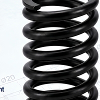 Ressort de compression noir en acier de haute qualité, ressort hélicoïdal de précision pour crible vibrant minier