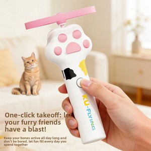 Jouet interactif pour chat, disque volant lumineux rechargeable en forme de libellule, avec design anti-stress, style <span class=keywords><strong>TikTok</strong></span> - Product Image 2