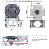 Réducteur de vitesse CNC à montage horizontal avec module 1.5 pour graveur de bois