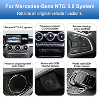 Nouvel écran multimédia Linux ultra-fin de 12,3 pouces pour Mercedes Benz NTG5.0 GLC/Classe C, CarPlay sans fil, Android Auto, Mirror Link