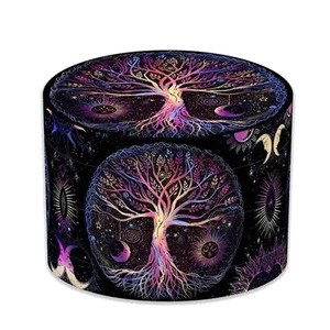 Moulin à herbes Arbre de Vie en alliage de zinc à 4 couches, motif soleil et lune, accessoires de fumage portables personnalisés – Offre spéciale - Product Image 5