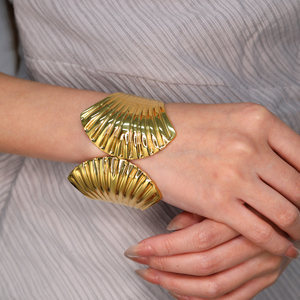 18K Gold Plated Stainless Steel Stackable Bracelet <b>Set</b> Twisted Star Hypoallergenic <b>Bangles</b> Women Fashion Jewelry - Product Image 3