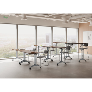 Mesa <span class=keywords><strong>de</strong></span> Conferencia Modular Moderna <span class=keywords><strong>de</strong></span> Alta Calidad con Tapa Abatible, Mesa <span class=keywords><strong>de</strong></span> Entrenamiento Plegable <span class=keywords><strong>para</strong></span> Oficina y Escuela, Diseño Plegable Conveniente - Product Image 3