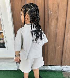 2025 alla moda Streetwear per bambini indossano pantaloncini Oversize vestiti Unisex per bambini e ragazzi <span class=keywords><strong>abbigliamento</strong></span> estivo per bambini - Product Image 2