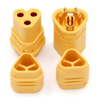 Conector Banana MT30 Macho-Hembra de 3 Pines para Montaje en PCB, Conector de Alimentación MT30-M/F con Revestimiento de Cobre Dorado, Clasificación 20A 500V, Carcasa PA