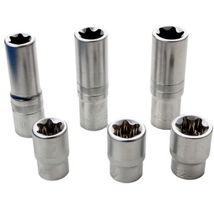 Extended E-type Socket Set 19pc 1/2 In Drive Carbon Steel Industrial Grade For Auto And Home Repair - Product Image 2