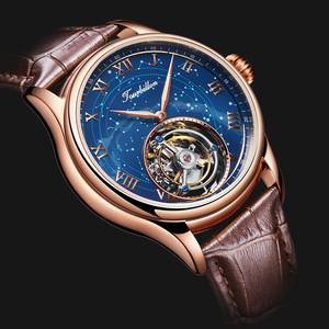 <span class=keywords><strong>Star</strong></span> Tourbillon นาฬิกาข้อมือแบบกลไกของผู้ชายนาฬิกา316ไพลินเหล็กกลวง - Product Image 2