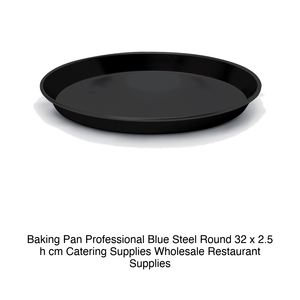 Plat à pâtisserie professionnel en acier bleu rond 32 x 2,5 h cm, fournitures de restauration, vente en gros, fournitures pour restaurants - Product Image 2