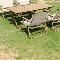 Table pliante d'extérieur en acier au carbone portable pour pique-nique, cuisine, barbecue, camping
