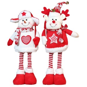 Bambola elastica natalizia transfrontaliera, statuetta di Babbo Natale, ornamento in tessuto lavorato a maglia stile cartone animato, bambola cinese a forma di vecchio, pupazzo di neve, <span class=keywords><strong>alce</strong></span> - Product Image 5