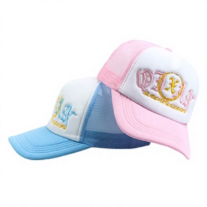 Customizable American Style <b>Summer</b> Trucker <b>Hat</b> 3D Embroidered Letter Badges Breathable Mesh Common Fabric Men <b>Women</b> Casual Wear - Product Image 3