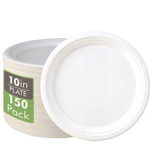 ถาดอาหารย่อยสลายได้ขนาด 10 นิ้ว ทำจากชานอ้อย เป็นมิตรกับสิ่งแวดล้อม - Product Image 2
