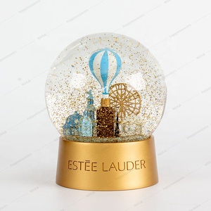 Bouteille d'huile essentielle de marque de luxe, flacon marron, château, montgolfière, grande roue, 100 mm, promotion <span class=keywords><strong>du</strong></span> Nouvel An, cadeau globe à neige - Product Image 3