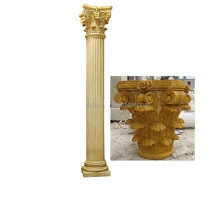 Columna de piedra tallada a mano, escultura de <span class=keywords><strong>Pilar</strong></span> romana de mármol - Product Image 1