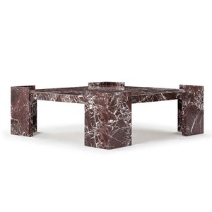 Moderno Design <span class=keywords><strong>di</strong></span> <span class=keywords><strong>lusso</strong></span> in pietra naturale mobili Rosso Levanto in marmo Rosso CoffeeTable Top con Base in pietra tavolo centrale - Product Image 4