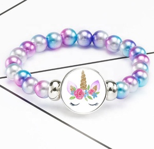 Décorations licorne réception-cadeau pour bébé, assiettes jetable à usage unique, décoration de fête d'anniversaire, fournitures de fête, baptême, Bracelet à licorne - Product Image 2