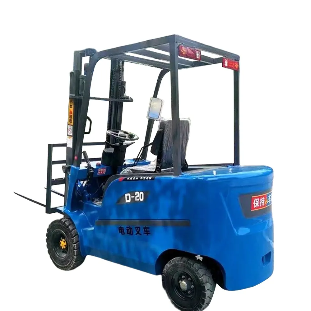 Penggerak roda 4 1 Ton Forklift medan berat dengan 4 tahap Harga truk Forklift listrik