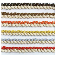 Vente flash : Ruban de dentelle doré de 1 cm de large, accessoires de couture DIY, garniture pour vêtements féminins