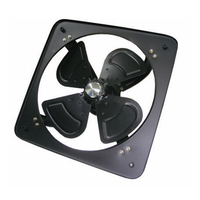Ventilateur d'évacuation mural carré de 16 pouces, ventilateur de ventilation polyvalent pour la maison, le garage, le bureau