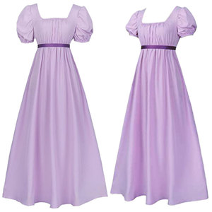 Vestido de Mujer Estilo Victoriano Medieval, Cintura Alta, Estilo Jane Austen, Tallas XS-3XL, Estilo Romántico Regencial, Disfraz de Satén Vintage para Fiesta - Product Image 2