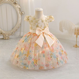 Vestido de princesa de tul hinchado con lazo <span class=keywords><strong>para</strong></span> niñas pequeñas Fiesta de primer cumpleaños <span class=keywords><strong>Bautizo</strong></span> y celebración de ocasiones especiales - Product Image 3