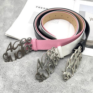 <span class=keywords><strong>Cintura</strong></span> di Design a Forma di Lettera Personalizzata in 3 Colori con Fibbia Argentata, <span class=keywords><strong>Cintura</strong></span> Fashion in Pelle PU con Fibbia Resistente in Lega <span class=keywords><strong>per</strong></span> Jeans e Vestiti - Product Image 3