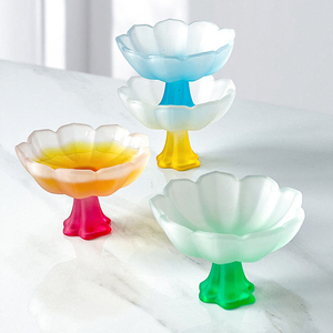 Tazze da Tè in Vetro con Design a Fiore di Loto, Colore Trasparente, per Tè del Pomeriggio, Latte, Succhi di Frutta e Altre Bevande - Product Image 1