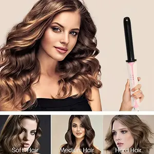 高品質LEDディスプレイセラミックトルマリン3IN1ヘアスタイリングツール交換可能なコームカーラーアイアンプロフェッショナルヘアカーラー