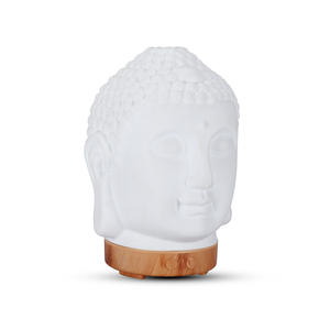 Buddha Head Aroma <b>Diffuser</b> <b>Ceramic</b> Humidifier With Led Light 0.5L Ultrasonic Silent For Home Office Decor - Product Image 5