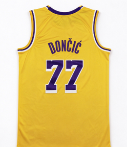 Camiseta de Baloncesto de los Lakers de Los Ángeles, Doncic 77, James Jr. 9, Reaves 15, Uniforme Deportivo Sublimado de Poliéster de Secado Rápido para Hombre - Product Image 2