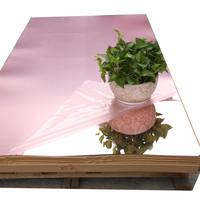 Feuille acrylique écologique miroir or rose bleu, découpe laser sur mesure, double face, épaisseur 1 mm 2 mm 3 mm, 4x8 pieds