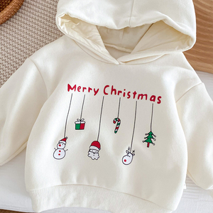 2025 gros fabricant personnalisé noël pull fille garçon hiver français éponge épais polaire bébé sweats à capuche <span class=keywords><strong>sweat</strong></span> pour bébé - Product Image 4