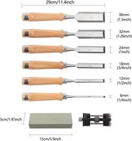 Kit de travail du bois bricolage professionnel 6 pièces scies à main en acier trempé et ciseaux à découper pour le travail du bois et la sculpture