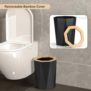 Ensemble d'accessoires de salle de bain modernes et luxueux en bambou, couleur personnalisée, imperméable, écologique, douche, toilettes, salle de bain, logo personnalisé pour - Product Image 6
