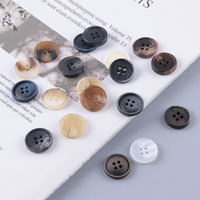 Boutons en résine personnalisés en stock du fabricant, imitation corne, écaille de tortue, pour costume, veste, chemise, couture