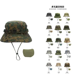 Vente en gros, marque privée, coton, plein air, camouflage, randonnée, Camping, chapeaux seau de pêcheur