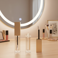 Tubes de gloss et de rouge à lèvres liquides en plastique personnalisés avec logo, vides, 4,4 ml, contenants cosmétiques avec impression sérigraphique, vente en gros