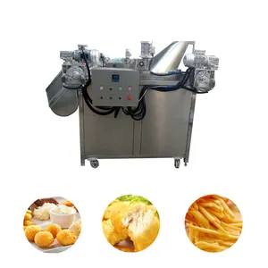 Fully automatic industrial frozen french fries production line cassava fresh finger potato chips making frying machine price
