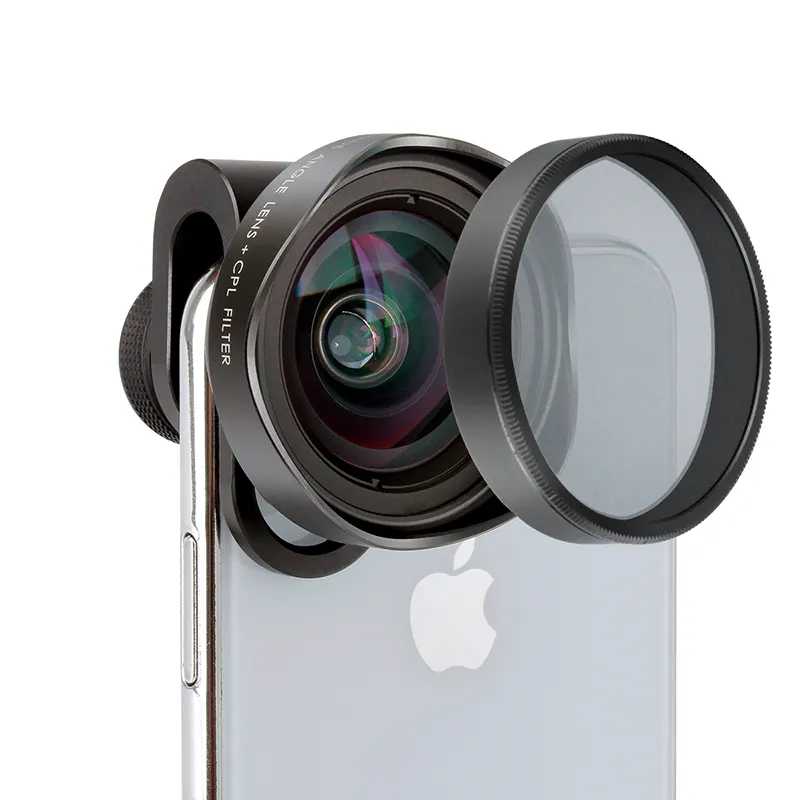 16mm Wide Angle Mobile Phone Lens with CPL Filter, 100 Degree Wide Angle Lens phone lens kit with clip Compatible with iPhone
