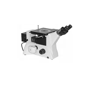 Mikroskop trinokular metalurgi terbalik, sistem visual mikroskopik optik logam