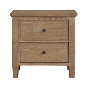 Mesita de noche de 2 cajones de lujo moderna europea antigua DB, mesa auxiliar de madera maciza en marrón oscuro para uso en apartamentos o hospitales - Product Image 2