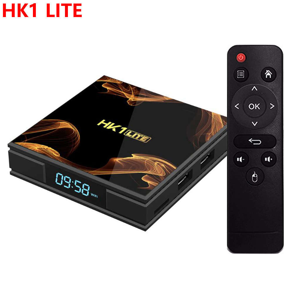 HK1 LITE RK3228A Android 9.0 akıllı TV kutusu ARM Mali 400 GPU 4K 60Hz 3D USB 2.0 H.265 WIFI 2.4G 802.11 b/g/n medya Set-Top Box