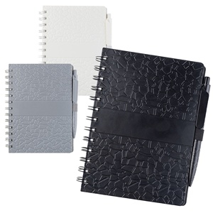 Caractéristiques du cahier à spirale à couverture rigide en pierre PP de haute qualité avec papier de pierre NB027 Cadeaux promotionnels <span class=keywords><strong>La</strong></span> Trobe Stone Paper Notebook - Product Image 2