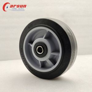 CARSUN <span class=keywords><strong>6</strong></span> Zoll schwarzes TPR-Rad 150mm Hochleistungs-Thermoplast-Performa-Gummi rad mit Rollenlager für die Restaurant industrie - Product Image 3