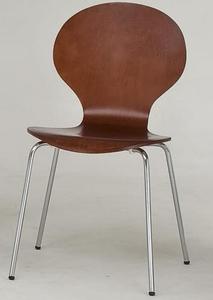 Nordic Bentwood <b>Dining</b> <b>Chair</b> Plywood Curved Back Metal Frame Modern Restaurant <b>Chair</b> - Product Image 4
