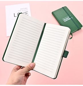 Carnet A6 personnalisable en cuir PU rigide avec logo, reliure cousue, sangle élastique, portable, imprimé, pour la vente en gros - Product Image 2