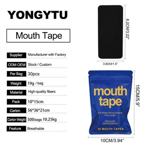 Yongyu nhà sản xuất tùy chỉnh OEM mũi + Dải + miệng + băng đàn hồi Taping tự dính chống ngáy không gây dị ứng ngủ Miệng Băng - Product Image 3