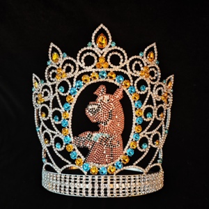 Rhinestone kim cương động vật cậu bé vương miện vẻ đẹp con chó dễ thương cuộc thi hoa vương miện - Product Image 1