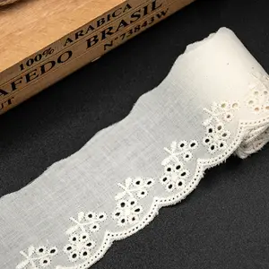 Factory wholesale laces fabrics for women Supply Garment Accessories sewing supplies white lace fabric cotton